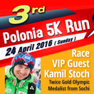 3rd Polonia 5K Run, VIP guest Kamil Stoch