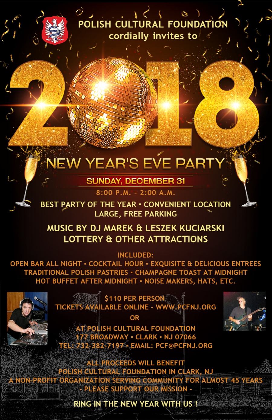New Year's Eve Party at PCF, NJ