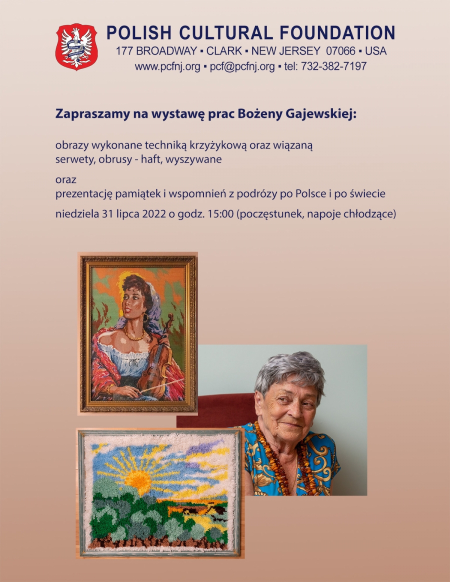exhibition of artwork by Bożena Gajewska / wystawa prac Bożeny Gajewskiej